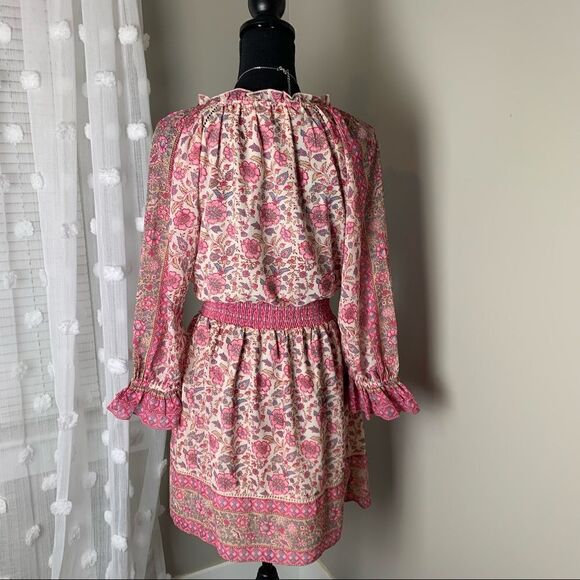 Anthropologie Love the Label Sam pink floral mini dress size XS - Picture 4 of 13